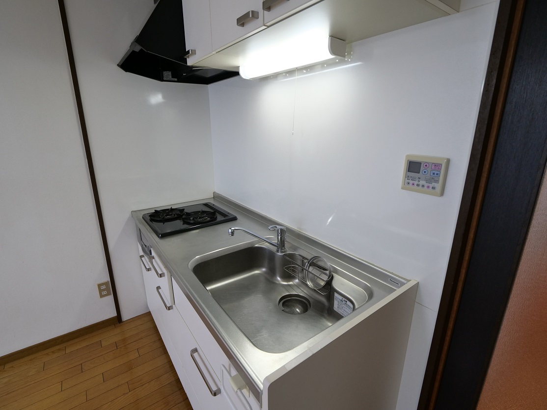 2口ガスコンロ付き